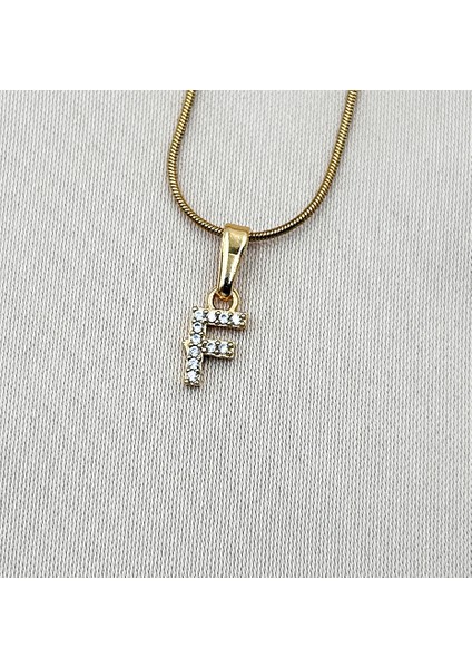 Fıora Çelik Zirkon Taşlı Harf Kolye Sade Şık Gold Ayarlanabilir Zincir Tüm Alfabe indirimleri