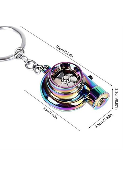 Araba Turbo Spinner Anahtarlık ve LED Işık Mini Turboşarj Anahtar Zinciri Araba Tuşları Aksesuarları A (Yurt Dışından) fırsatları