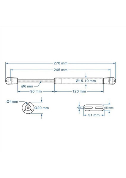 4x Mutfak Dolabı Kapısı Yumuşak Kalın Yakın Menteşe Hidrolik Gaz Asansör Destek Destek Basıncı 80N (Yurt Dışından) modelleri