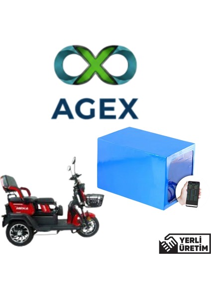 Meka Chef Moped 60 Volt 24 Ah Lifepo4 Batarya