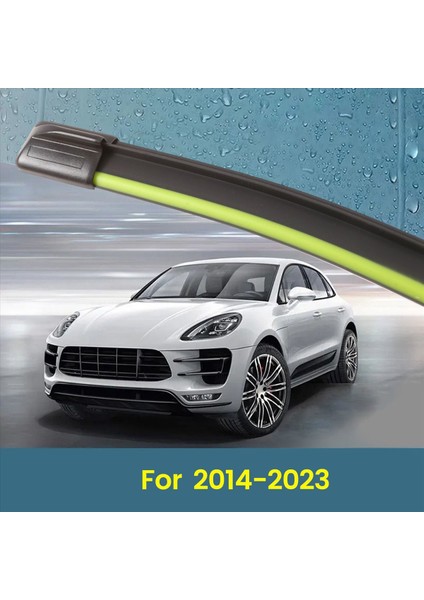 Porsche Macan Için Yansıtıcı Şeritli 1 Çift Ön Ön Cam Silecek Bıçakları 2014-2023 Ön Cam Pencere Aksesuarları (Yurt Dışından)