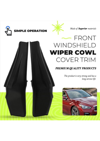 1paır Ön Ön Cam Silecek Kaput Trim 66894-4GA0B 66895-4GA0A Infiniti Q50L 14-18 Ön Çamurluk Kapağı 668954GA0B (Yurt Dışından) fırsatları