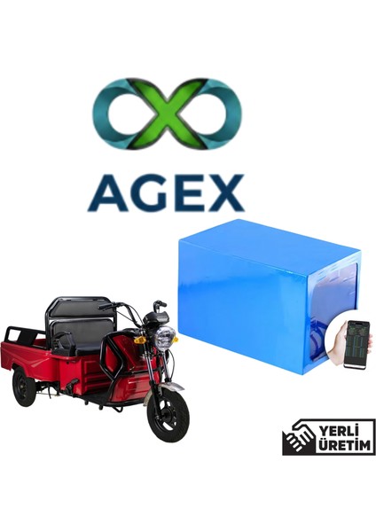 Apec Apt4 Moped 60 Volt 24 Ah Lifepo4 Smart Bluetooth Batarya