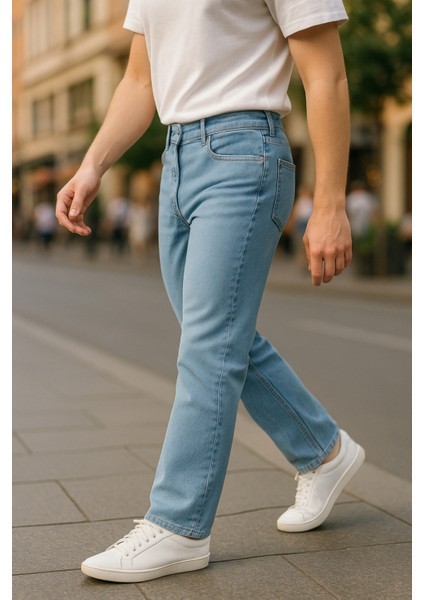 Cedy Denım Erkek Yüksel Bel Bol Kesim Boru Paça Kot Pantolon Reguler Fit Jean C336