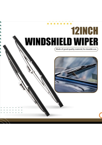 2pcs 12 Inç Araba Ön Ön Cam Silecekleri Cilalı Ön Ön Cam Silecek Bıçakları Araba Evrensel Yedek Parçalar (Yurt Dışından) fırsatları