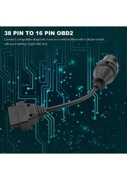 Benz MB Için 38 Pin - 16 Pin Obd2 Obd Iı Teşhis Adaptörü Mercedes 38 Pin Obd 38PIN Konnektörü (Yurt Dışından) indirimleri