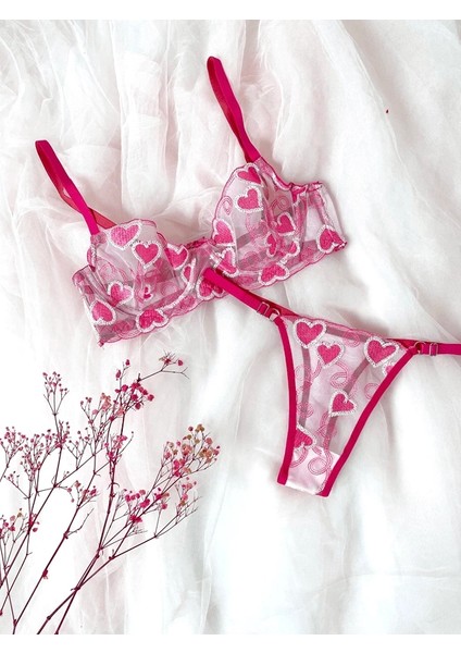 Kalpli Transparan Sütyentakımı