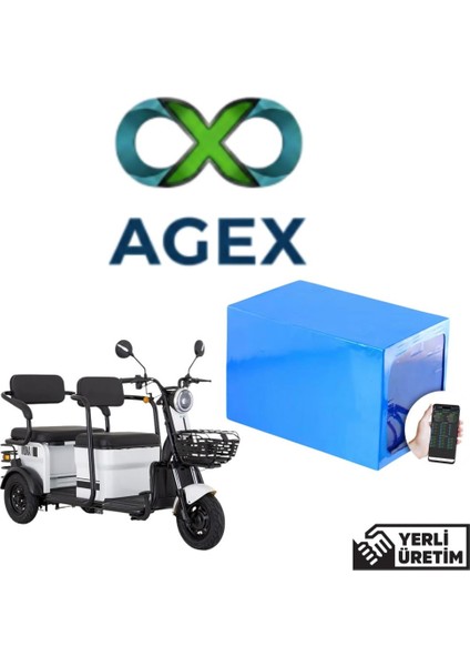 E-Mon Mona Moped 60 Volt 24 Ah Lifepo4 Batarya