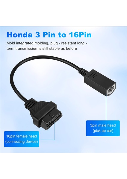 Honda 3pın Obd1 Adaptörü Için Obd2 Kablosu Honda 3 Pin Için Obd2 Obdıı (Yurt Dışından) indirimleri