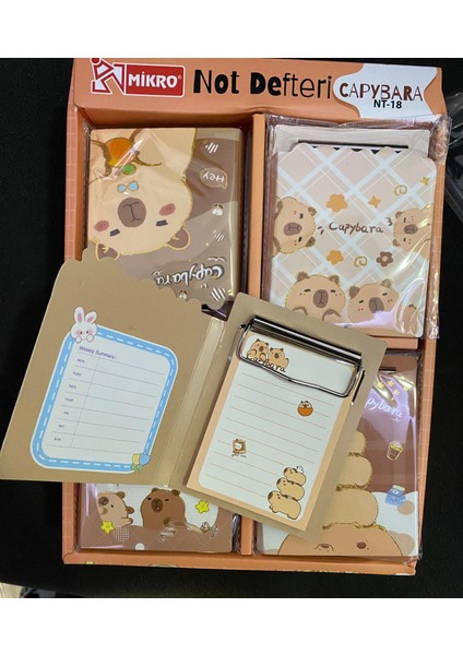 Capybara Not Defteri 1 Adet Ister 3 Adet Ister 5 Adet Alabilirsiniz
