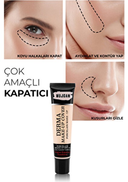 Derma Make-Up Cover Kapatıcı Ten Rengi Çok Amaçlı Kullanım İçin indirimleri