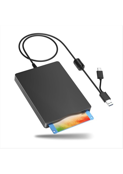 Disket Okuyucu USB Tip-C ile 3 5 Inç Harici Disket Sürücüsü Taşınabilir Fdd Dis Disk Sürücüsü Dizüstü Bilgisayar Için (Yurt Dışından)