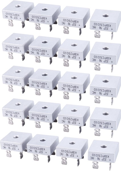 20X 50A 1000V Metal Kılıf Tek Fazlar Diyot Köprüsü Doğrultucu KBPC5010 (Yurt Dışından)