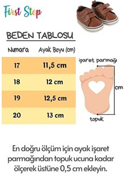 Kahverengi Erkek Bebek Cırt Cırtlı Patik Ayakkabı G-2353