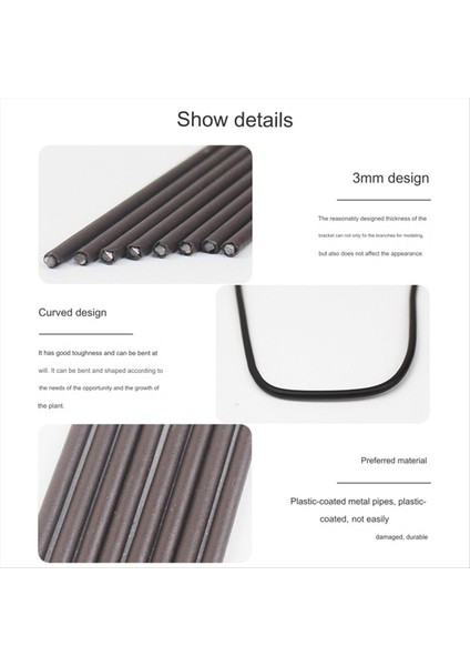 10 Klipsli Kapalı Bitkiler Için 10 Adet Bitki Destekleri 50 cm Bitki Çubukları Bükülebilir Metal Çeliği Desteklemek (Yurt Dışından) indirimleri