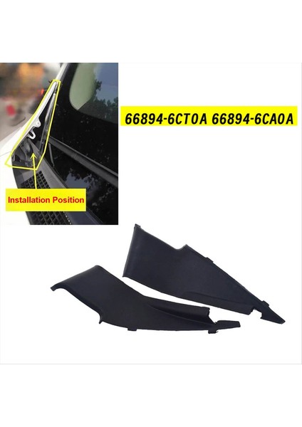 1paır Ön Cam Silecek Yan Kovl Trim 66894-6CT0A 66894-6CA0A Nissan Altima Için 2019-2021 66894-6CA0A Çamurluk Kapağı (Yurt Dışından) modelleri
