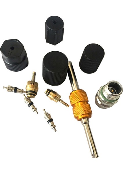 11PCS Universal Ac R134A Servis Port Valf Toz Kumanı Klima Valf Çekirdek Çıkıştırıcı Takım Kiti (Yurt Dışından) fırsatları