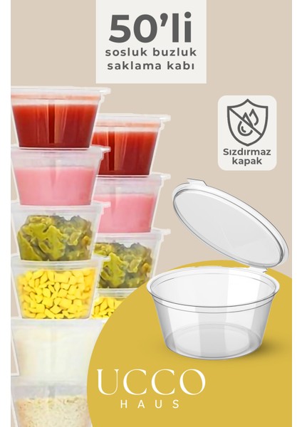 50 Adet Sızdırmaz 120ML Mini Saklama Kabı Sosluk Buzluk Kabı, Et Suyu, Kemik Suyu, Sos Kabı Mutfak Düzenleme, Kuruyemiş Kabı, Beslenme Kabı fiyatları