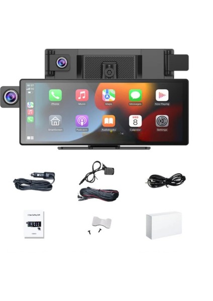 X3 Akıllı Araç Ekranı Carplay 10.3" 2k Görüntü, Carplay Dokunmatik Kontrol Ön/arka/iç Kamera