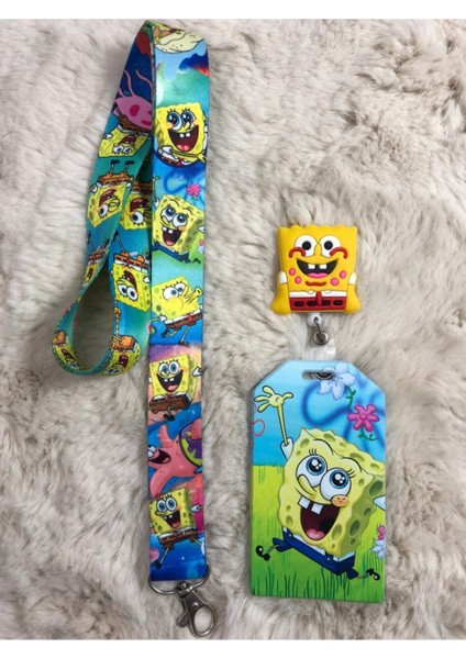 Sünger Bob Boyun Askısı Yoyo ve Kartlık Set3