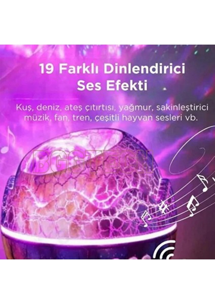 Galaxy Projektör Fm Radyolu Dinozor Yumurtası LED Projektör Bluetooth Ses Sistemi + USB Şarjlı modelleri