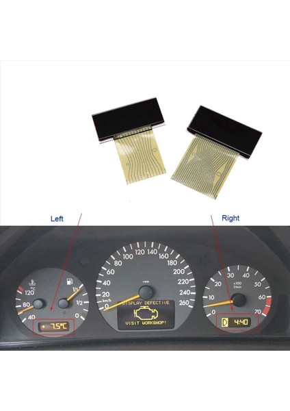 2paır Gösterge Tablosu LCD Ekran Mercedes Benz C E Clk Slk Sınıfı W202 W210 W208 R170 1998-2002 Air-Con Bilgi Ekranı (Yurt Dışından) fiyatları