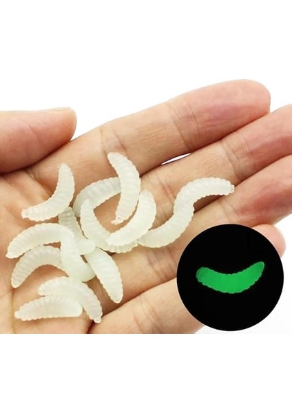 200 Adet 2,4cm Yumuşak Silikon Kurtçuk Olta Balık Yemi - 4 Farklı Renk - Fosforlu fırsatları