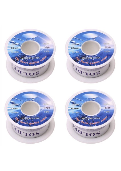 4x Katı Lehim 0 3mm Dia Flux Çekirdeği 63 Teneke% 37 Kurşun Uzun Tel Makarası (Yurt Dışından)
