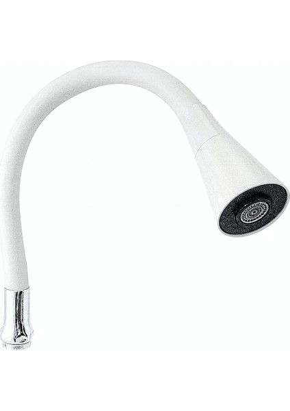Esnek Silikon Musluk Başlığı – Kıvrılabilir ve Oynar Başlıklı, Beyaz Renkli Musluk Uzatma Aparatı | Mutfak ve Bataryaları Için Ayarlanabilir Su Yönlendirici 52 cm