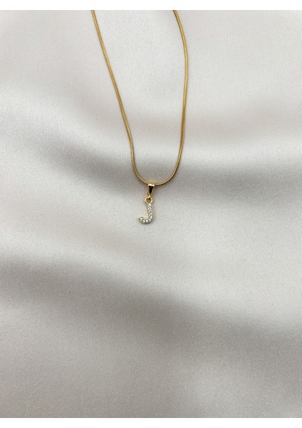 Fıora Çelik Zirkon Taşlı Harf Kolye Sade Şık Gold Ayarlanabilir Zincir Tüm Alfabe fiyatları