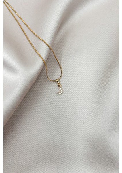 Fıora Çelik Zirkon Taşlı Harf Kolye Sade Şık Gold Ayarlanabilir Zincir Tüm Alfabe indirimleri