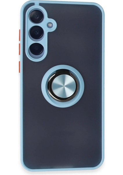 Samsung Galaxy A25 5g Kılıf Montreal Yüzüklü Silikon Kapak - Buz MAVI-(5796) - N097J163-M81097