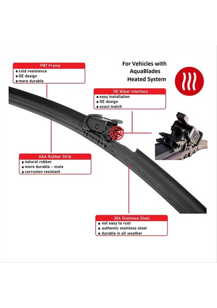 1set Araç Ön Ön Cam Silecek Bıçak Kiti Isıtmalı Yıkayıcı ile Volvo XC60 2018-2023 31490720 31689263 (Yurt Dışından) indirimleri