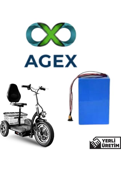 Yuki Mypad Elektrikli Motorsiklet Bataryası 48 Volt 18 Ah Lifep