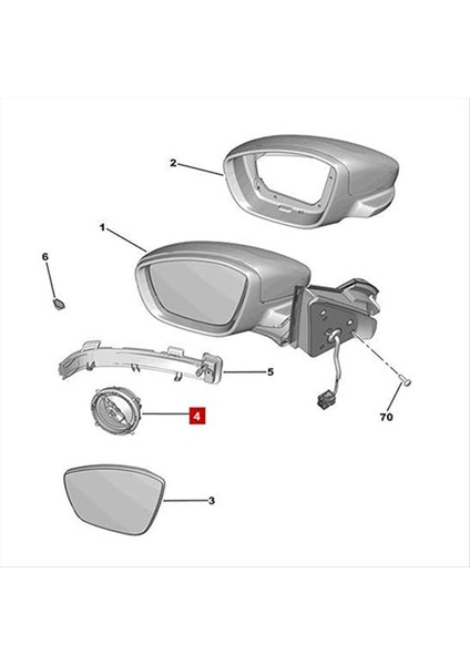 Ön Kapı Aynası Motoru Yan Ayna Motoru CRP500051 1609662980 1609663080 Peugeot 308 308S 408 Citroen C4 C5 (Yurt Dışından) fiyatları