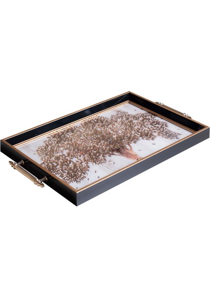 Dekoratif Kulplu Tepsi ST-6007