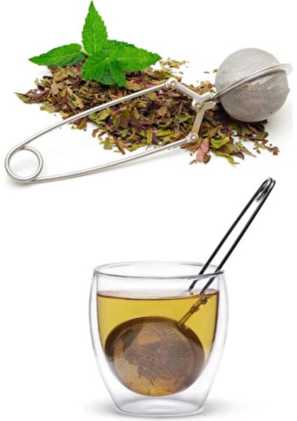 Paslanmaz Çelik Maşalı Çay Süzgeci - Bitki Çayı Demleme Süzgeci ve Un , Kakao , Pudra Şekeri Eleği modelleri