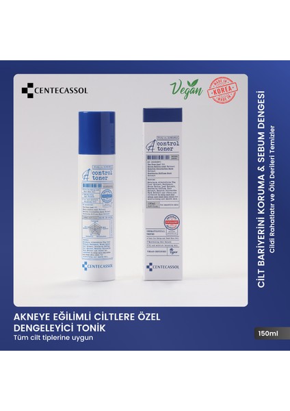 Akne ve Komedon Karşıtı, Bariyer Onarıcı, Sebum Dengeleyici, Yatıştırıcı Çay Ağacı Özlü Vegan Tonik