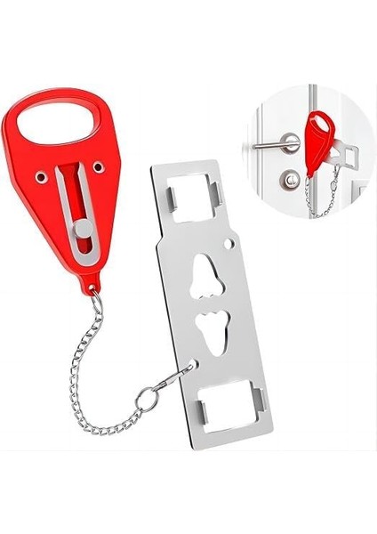 Taşınabilir Kapı Kilidi – Deliksiz Kapı Kilidi, Seyahat Etmek Için Güvenli Seyahat, Otel, Ev, Apartman Için Deliksiz Kapı Kilidi