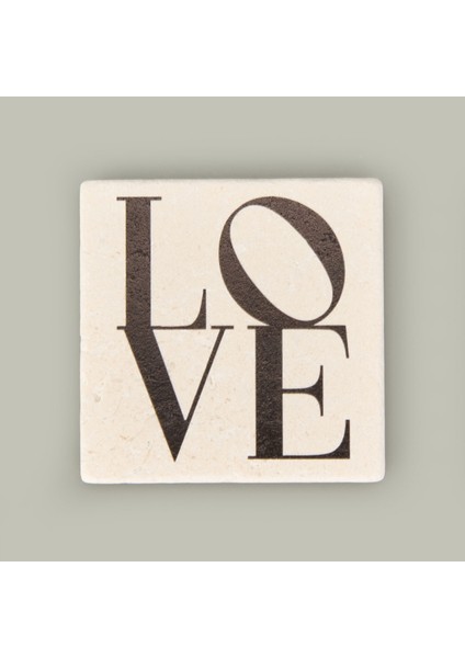 Kitchen Love Taş Bardak Altlığı - Renkli - 10X10 cm modelleri