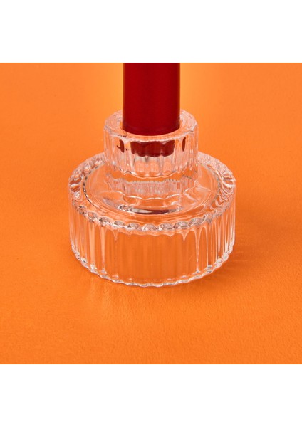 Cam Çizgili Mumluk - Şeffaf - 5x6 cm fiyatları