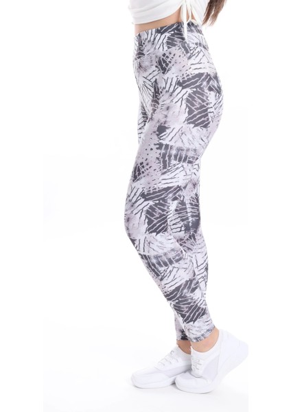 Kadın Beli Lastikli Dijital Baskılı Toparlayıcı Tayt modelleri