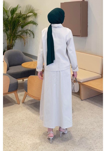 Cep Detaylı Ikili Etek Tesettür Takım Taş fırsatları