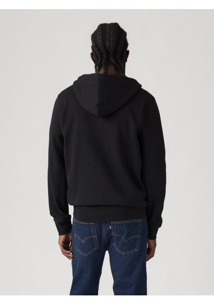 Erkek Siyah Kapüşonlu Fermuarlı Sweatshirt A4915-0001 fiyatları