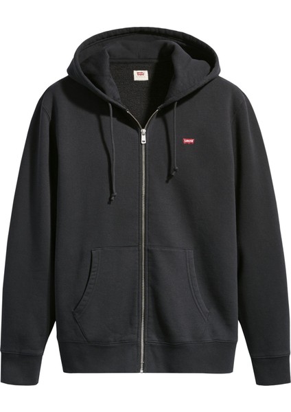 Erkek Siyah Kapüşonlu Fermuarlı Sweatshirt A4915-0001 modelleri