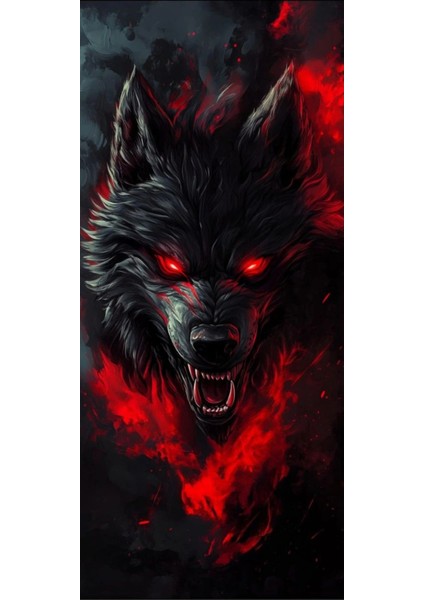 Kurt Kapı Direk Kaplama Folyosu Baskılı Sticker Sağ-Sol 2 Adet 22*50 cm