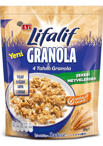 Eti Lifalif 4 Tahıllı Granola 200 G
