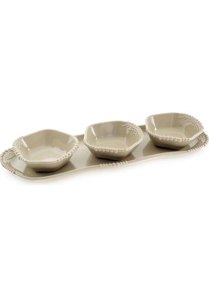 Maris Melamin 4&apos;lü Bej Tepsi