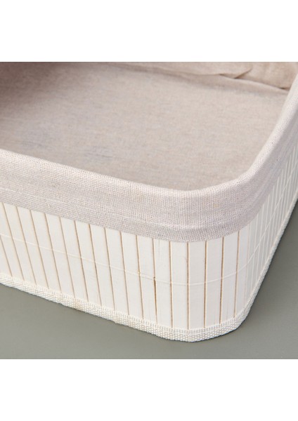 Living 5'li Çok Amaçlı Dekoratif Sepet - Beyaz / Gri modelleri