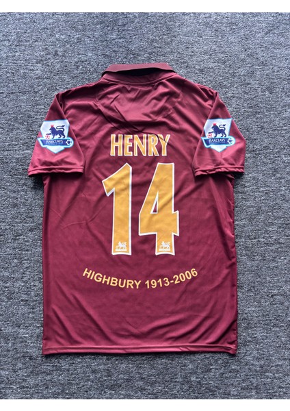 Henry 14 Arsenal Nostalji 2005/06 Sezon Yakalı Forması
